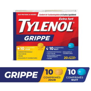 Tylenol Extra Stength Flu eZ Tabs, Relieves Flu symptoms, Daytime & Nighttime, Convenience Pack, 20ct, 20 Count