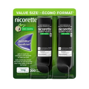 Nicorette QuickMist Spray 1 mg, Mint, Quit Smoking Aid, Smoking Cessation Aid, NRT, Duo Pack, 150 Sprays, 150 Sprays Each x 2