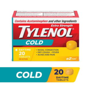 Tylenol Extra Strength Cold eZ Tabs, Relieves Cold symptoms, Daytime, 20 Count