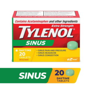 Tylenol Extra Stength Sinus eZ Tabs, Relieves Sinus congestion & other sinus Symptoms, Daytime, 20 Count