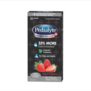 Pedialyte® AdvancedCare® Plus Electrolyte Powder Sticks, Electrolytes For Dehydration, Electrolyte Powder Packets, Strawberry Freeze, 6x17g, 6 x 17 g