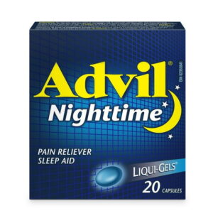 Advil Nighttime Liqui-Gels Pain Reliever and Sleep Aid, 200 mg Ibuprofen, 20 Count, 20 Count