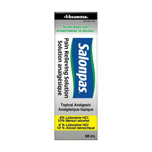 Salonpas Pain Relieving Solution, For temporary relief of pain and/or itching, 88 ml