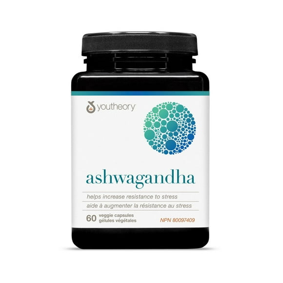 Youtheory Ashwagandha Capsules, 7200 mg, 60 Count, 60 Veggie Capsules