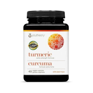 Youtheory Turmeric Capsules, 500 mg, Extra Strength, 45 Count, 60 Veggie Capsules