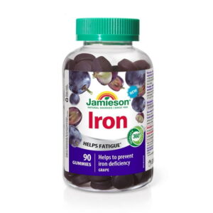 Jamieson Iron Gummies, 6 mg, Grape Flavour, 90 Count