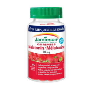 Jamieson Melatonin Gummies, 10 mg, Strawberry, 45 Count, 45 Gummies