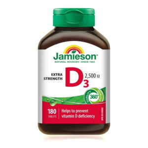 Jamieson Vitamin D3 Tablets, 2500 IU, 180 Tablets