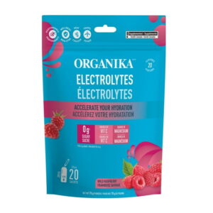 ORGANIKA Electrolytes Wild Raspberry On- the- Go Sachets, 20 x 3.5G Sachets