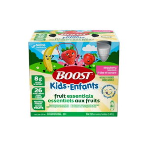 Boost Kids Fruit Essentials Strawberry Banana, Nutritional Supplement For Children 4–12, Real Fruit Purées, 8G Protein, 26 Vitamins & Minerals, Immune Support, Gluten-Free, Kosher, 1.4 L
