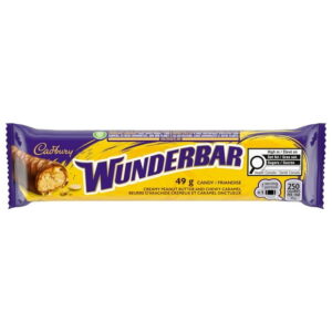 CADBURY WUNDERBAR Chocolatey Candy Bar, Individually Wrapped Treat, Sweet Treat, 49 g
