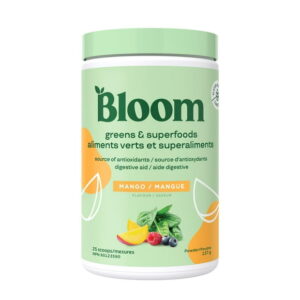 Bloom Nutrition Greens & Superfoods Powder, Mango, 25 Servings, Mango Flavour -- 25 Servings