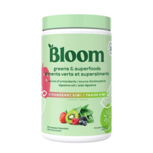 Bloom Nutrition Greens & Superfoods Powder, Strawberry Kiwi, 25 Servings, Strawberry Kiwi Flavour -- 25 Servings