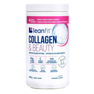 LEANFIT COLLAGEN & BEAUTY™ Unflavoured - 10g Collagen + Vitamin C + Hyaluronic Acid - Clinically Proven to Reduce Eye Wrinkles - 28 Servings, 284g Tub