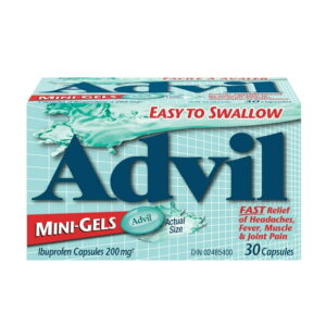 Advil Mini-Gels (30 Count), 200 mg ibuprofen, Temporary Pain Reliever / Fever Reducer, 30 count