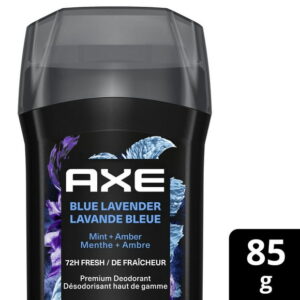 AXE Fine Fragrance Collection Deodorant Stick with 72H Freshness Blue Lavender with Mint + Amber Essential Oils Aluminum-Free, 85g