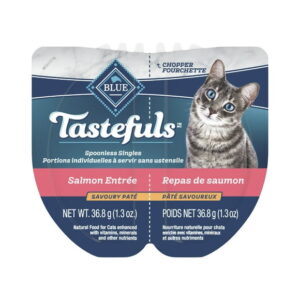 Blue Buffalo Tastefuls Spoonless Singles Salmon Pate Wet Cat Food for Adult Cats, 2x1.3oz