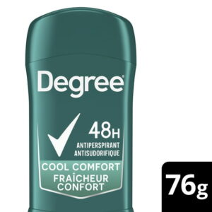 Degree Men Antiperspirant Stick, Cool Comfort, 48-Hour Sweat & odour Protection, 76g