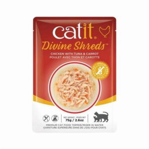 Catit Divine Shreds Chicken with Tuna & Carrot Wet Food for Cats 75 G
