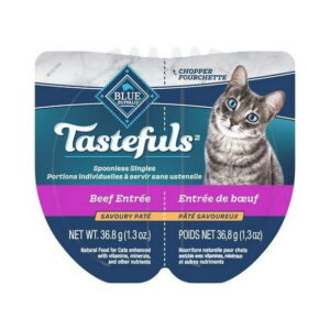 Blue Tastefuls Spoonless Singles Beef Entrée Savoury Paté Adult Cat, Tstfls Singles Beef Entrée Paté