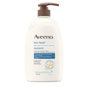 Aveeno Skin Relief Body Wash Fragrance Free with Triple Oat Formula, Gentle Daily Cleanser for Sensitive Skin Leaves Itchy, Dry Skin Feeling Soothed & Moisturized, 975 mL