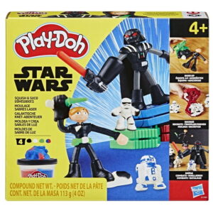 Play-Doh Star Wars Squish & Slice Lightsabers 4 Inch Action Figure Set, Ages 4 and up