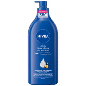NIVEA Nourishing 72-Hr Hydrating Body Lotion, Body Milk with Hyaluronic Acid, 625 mL, 625 mL