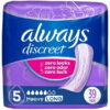 Always Discreet Adult Incontinence Pads for Women, Heavy Absorbency, Long Length, Postpartum Pads, 39CT