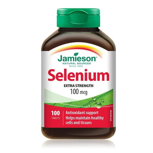 Jamieson Selenium Caplets, 100 mcg, 100 Count, 100 Tablets