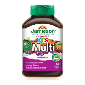 Jamieson Kids Multivitamin Chewable Tablets, Natural Fruit Flavour,, 60 chewable tablets