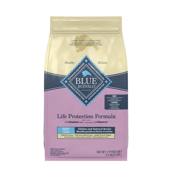 Blue Buffalo Life Protection Formula Small Breed Dry Puppy Food, Chicken & Oatmeal, 2.2kg