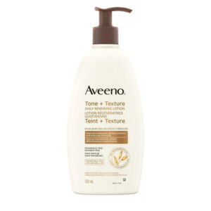 Aveeno Tone and Texture Daily Renewing Lotion, Fragrance-Free, Dry Skin & Keratosis Pilaris, Oat Extract, Vitamin B3, 532 mL