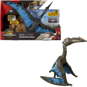 Jurassic World Rebirth Quetzalcoatlus Action Figure, Winged Dinosaur Toy with Sound, Aerial Ambush - Walmart Exclusive, JURASSIC WORLD REBIRTH QUETZALCOATLUS