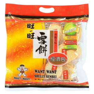Want-Want Shelly Senbei Rice Crackers Family Pack 400g, WW Rice Cracker Shelly Senbei 400g
