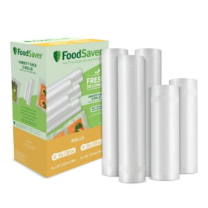 FoodSaver Vacuum Sealer Roll Variety Pack, 3 Rolls (11" x 16') and 2 Rolls (8" x 20'), BPA-Free