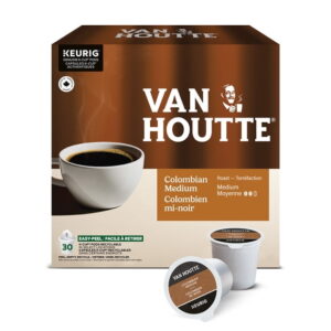 Van Houtte Colombian Medium, Medium Roast, K-Cup Coffee Pods, 30 Count