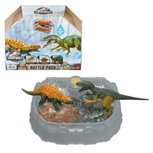 Jurassic World Dino Reveal 2 Dinosaur Toys in Battle Arena, Warm Water Changes Decoration - Walmart Exclusive