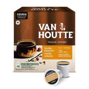 Van Houtte Vanilla Hazelnut, Light Roast, K-Cup Coffee Pods, 30 Count