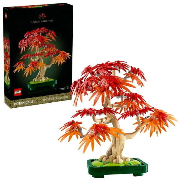 LEGO Botanicals Japanese Red Maple Bonsai Tree Building Kit For Adults 18+ - Unique Home Decor DIY for Room or Office - Housewarming Gift Idea for New Home - Plant Decor for Desk or Bookshelf- 10348, LEGO Japanese Red Maple 10348
