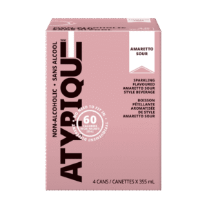 Atypique Amaretto Sour, Mocktails 4 pack of 355 mL