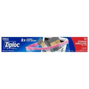 Ziploc Storage Bags, Extra Large, 12 Bags