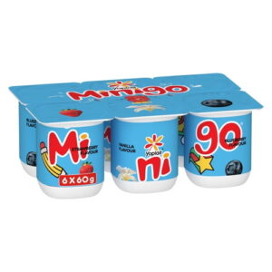 Yop 2% Minigo Duo, Variety Pack, Kids Snack, 6 x 60g