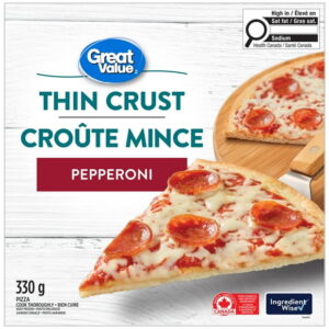 Great Value Thin Crust Pepperoni Pizza, 330 g