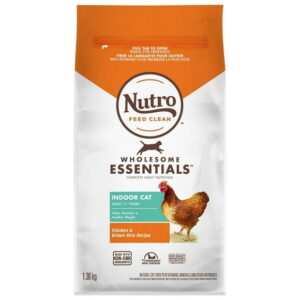Nutro Wholesome Essentials Indoor Adult Chicken & Brown Rice Natural Dry Cat Food, 1.36 - 2.27kg