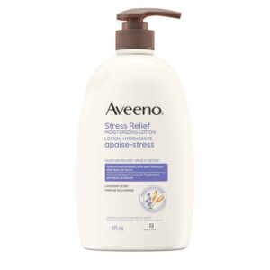 Aveeno Stress Relief Moisturizing Lotion, Lavender, Non Comedogenic Moisturizer, 975 mL