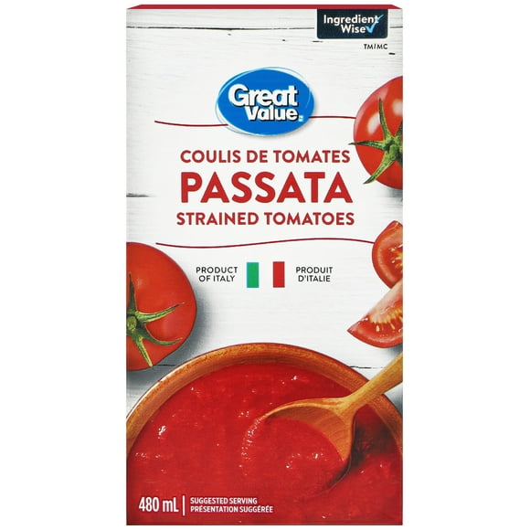 Great Value Passata Strained Tomatoes, 480 mL