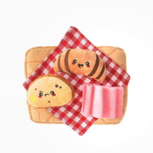 Hugsmart Charcuterie Board Plush Dog Toy - Fuzzy, Squeaky, for Small & Medium Dogs