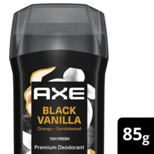 AXE Fine Fragrance Collection Deodorant Stick with 72H Freshness Black Vanilla with Orange + Sandalwood Essential Oils, 85g
