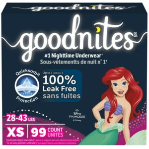 Goodnites Girls' Nighttime Bedwetting Underwear, Economy Plus Pack, Sizes XS-XXL