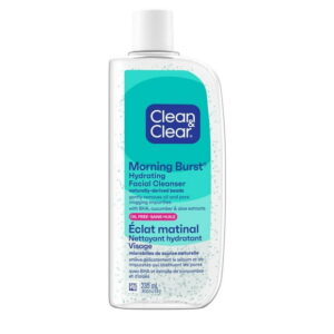 Clean & Clear Morning Burst Hydrating Facial Cleanser with BHA, Cucumber & Aloe Extracts, Oil-Free Face Wash Gently Removes Oil & Pore Clogging Impurities, 235 mL
